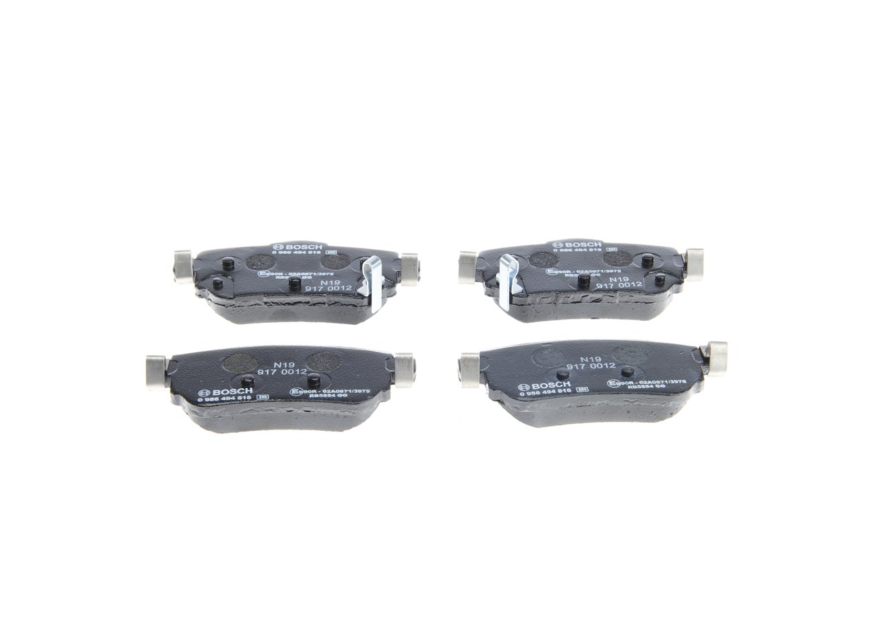 Brake Pad Set, disc brake - 0 986 494 816 BOSCH