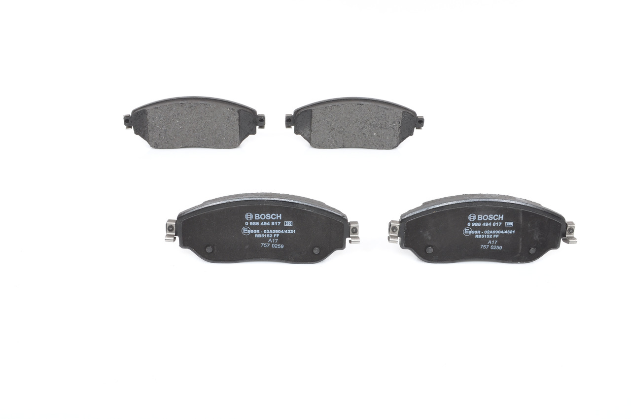 Brake Pad Set, disc brake - 0 986 494 817 BOSCH