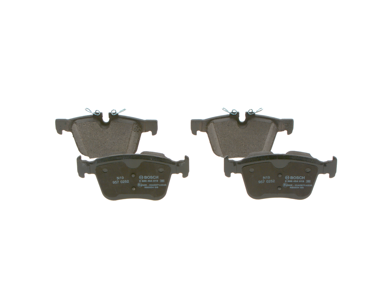 Brake Pad Set, disc brake - 0 986 494 819 BOSCH