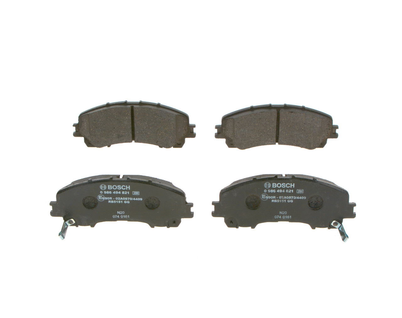 Kit pastiglie freno, Freno a disco - 0 986 494 821 BOSCH