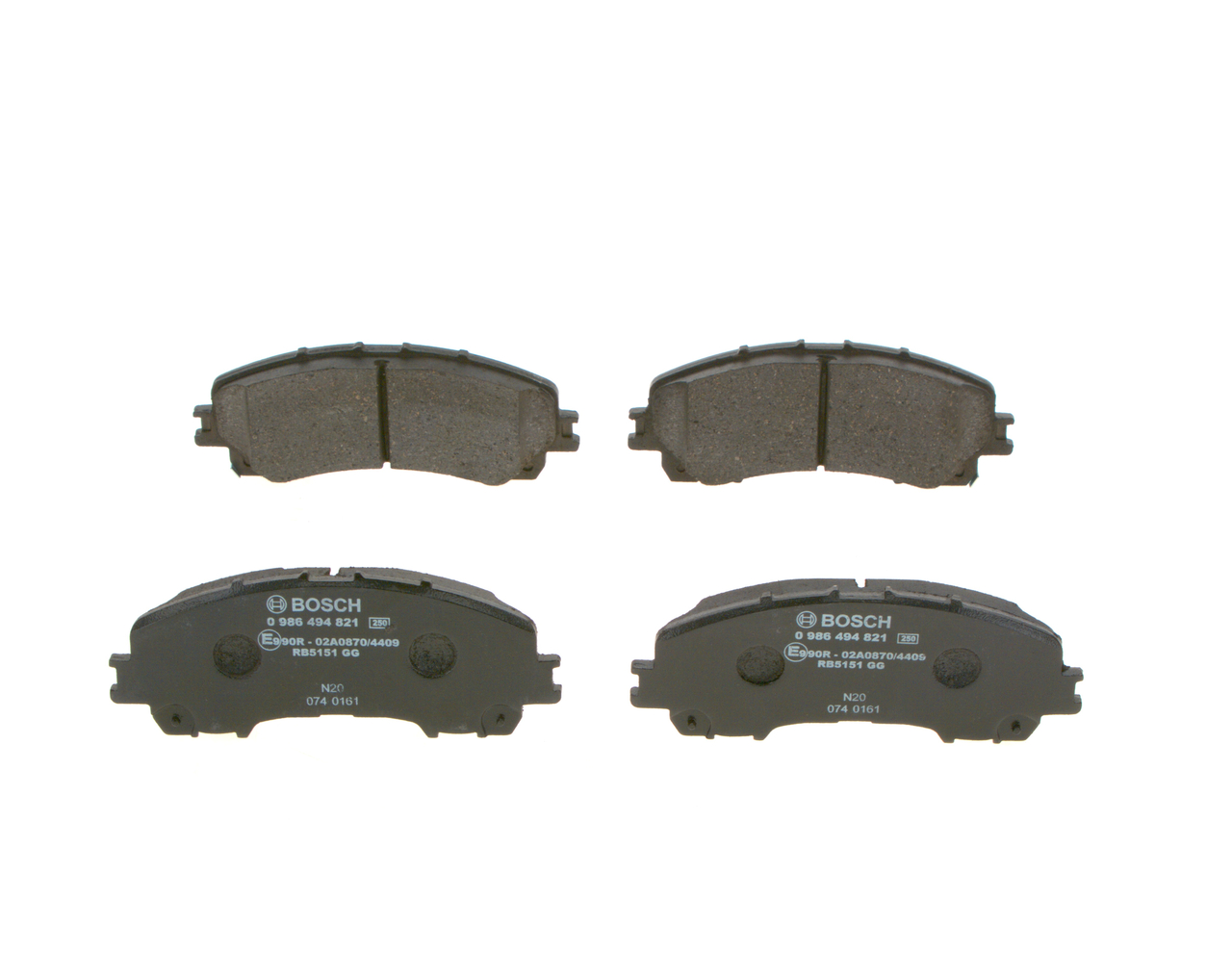 Brake Pad Set, disc brake - 0 986 494 821 BOSCH