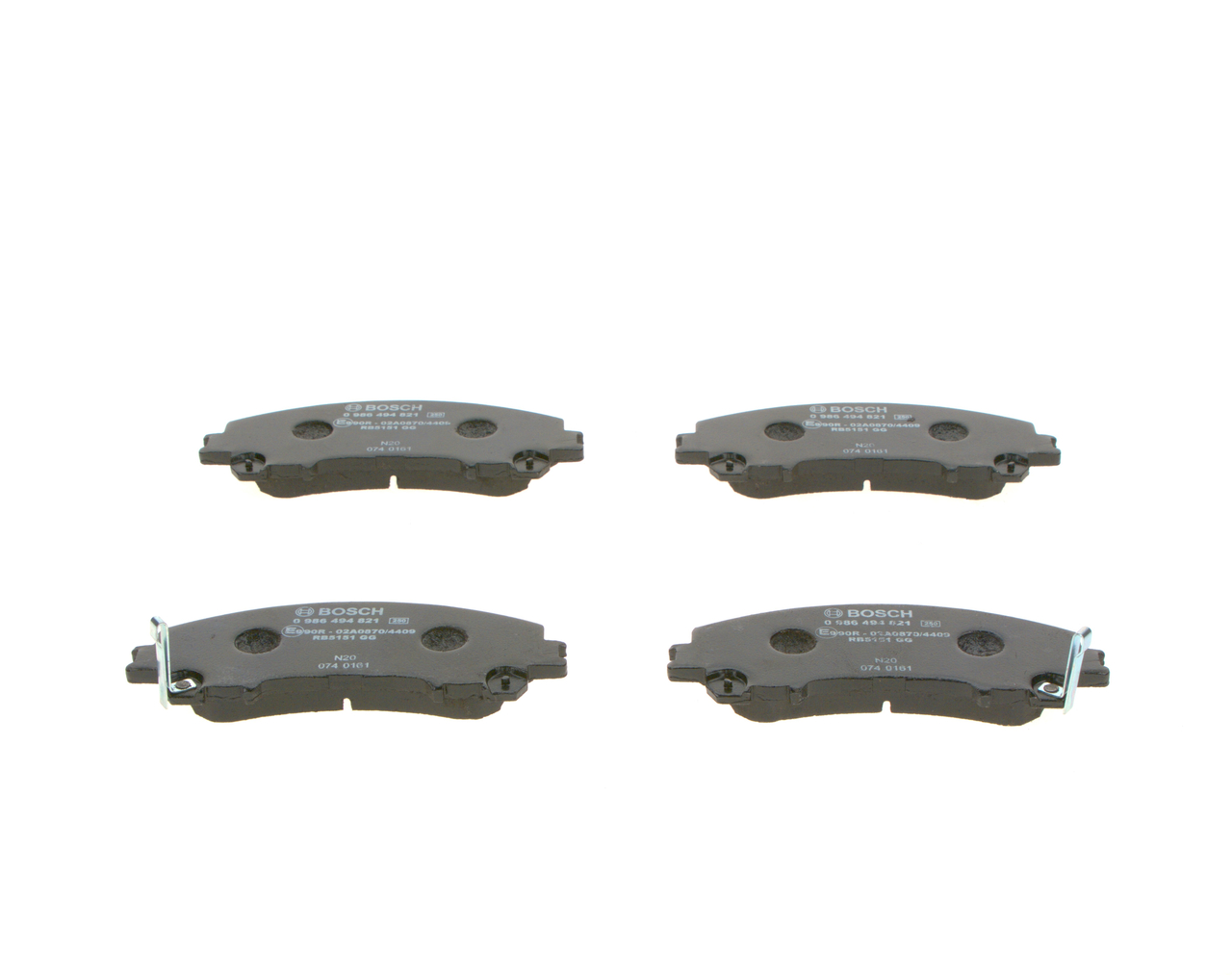Brake Pad Set, disc brake - 0 986 494 821 BOSCH