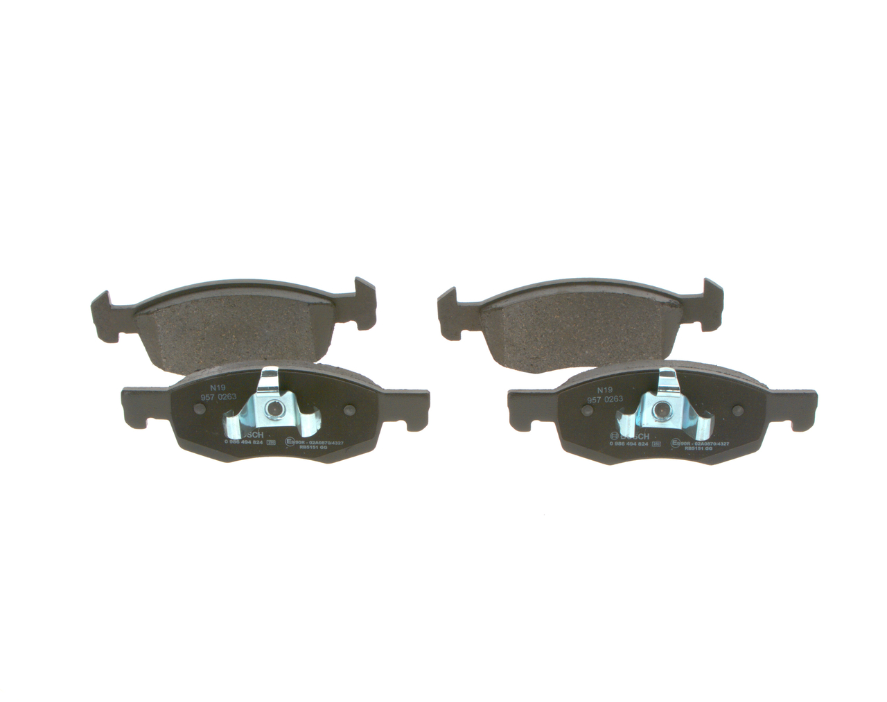 Brake Pad Set, disc brake - 0 986 494 824 BOSCH