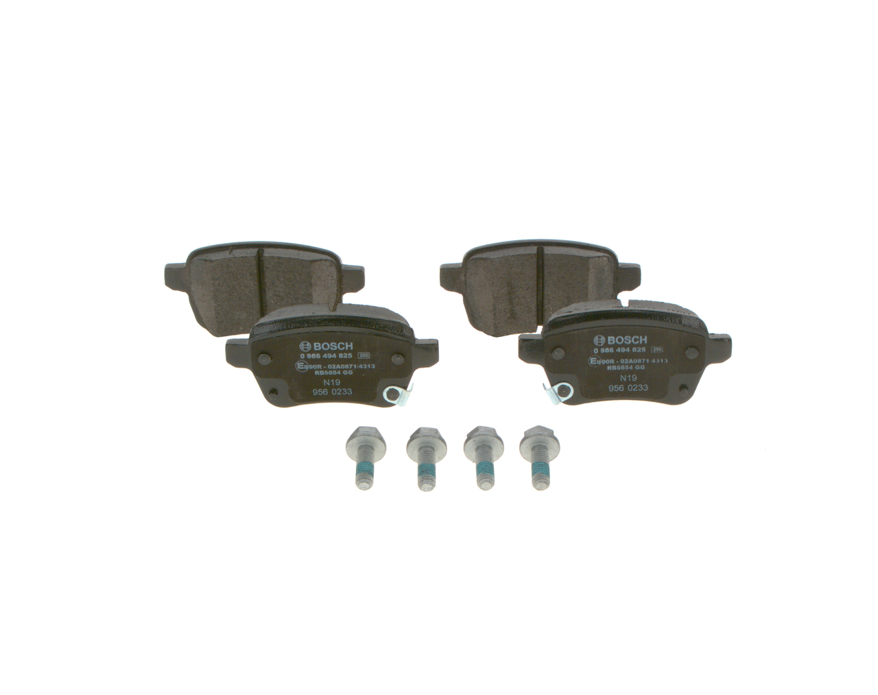 Brake Pad Set, disc brake - 0 986 494 825 BOSCH
