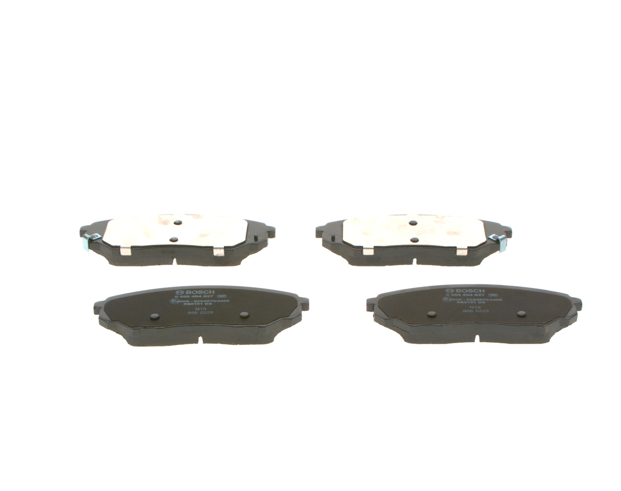 Brake Pad Set, disc brake - 0 986 494 827 BOSCH
