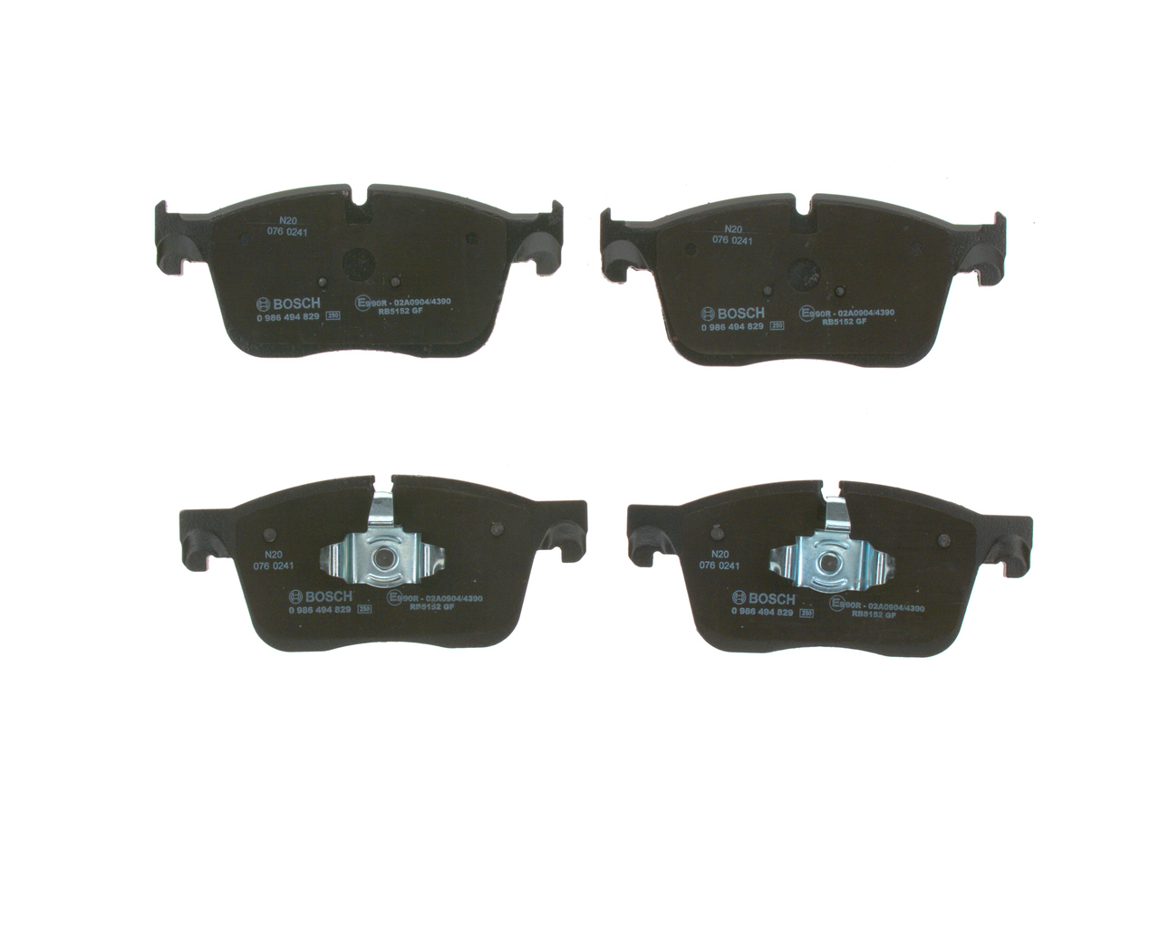 Brake Pad Set, disc brake - 0 986 494 829 BOSCH