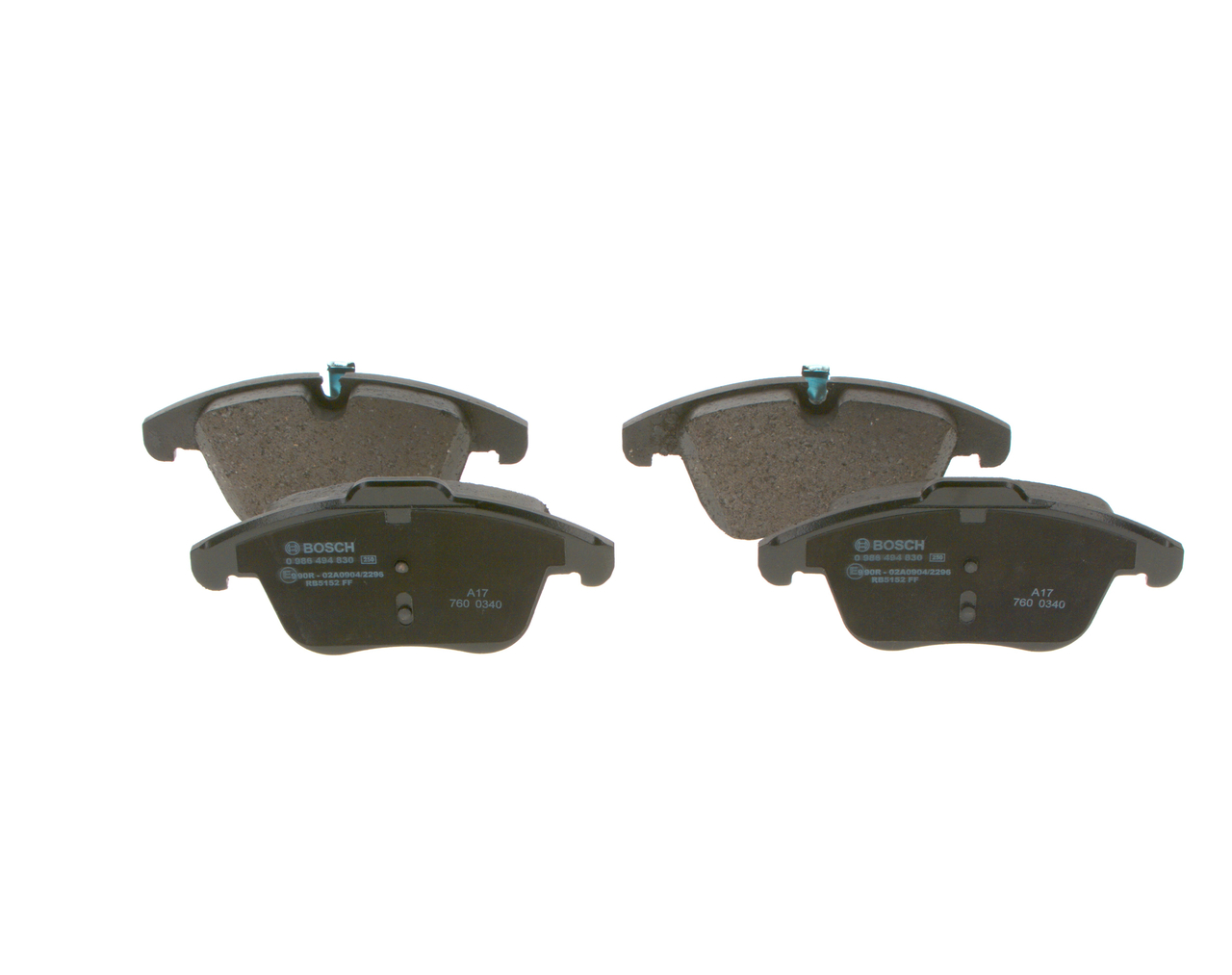 Brake Pad Set, disc brake - 0 986 494 830 BOSCH