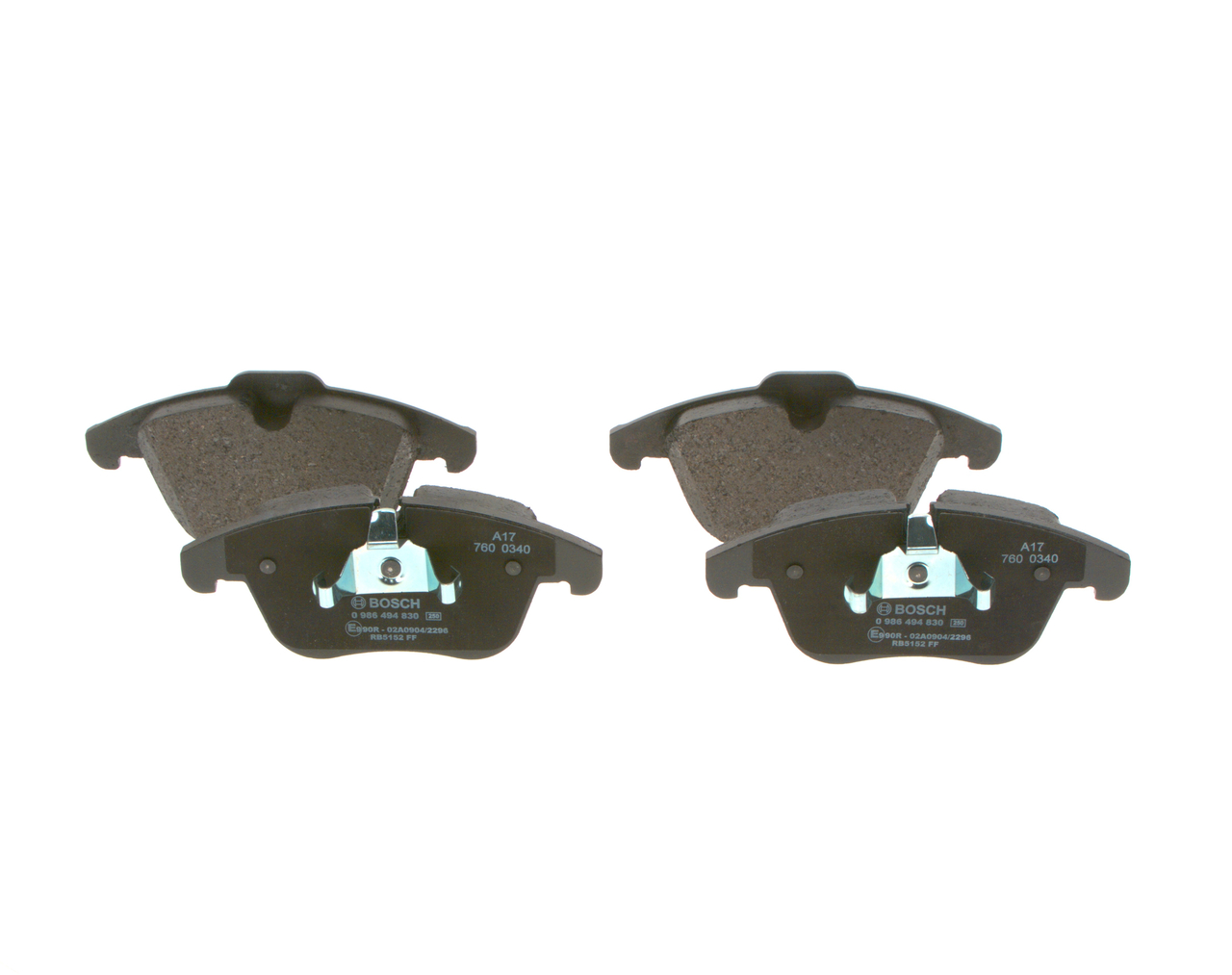 Brake Pad Set, disc brake - 0 986 494 830 BOSCH
