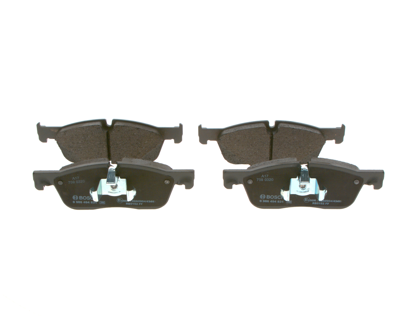 Brake Pad Set, disc brake - 0 986 494 831 BOSCH