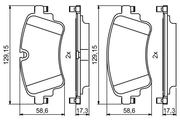 Brake Pad Set, disc brake - 0 986 494 833 BOSCH