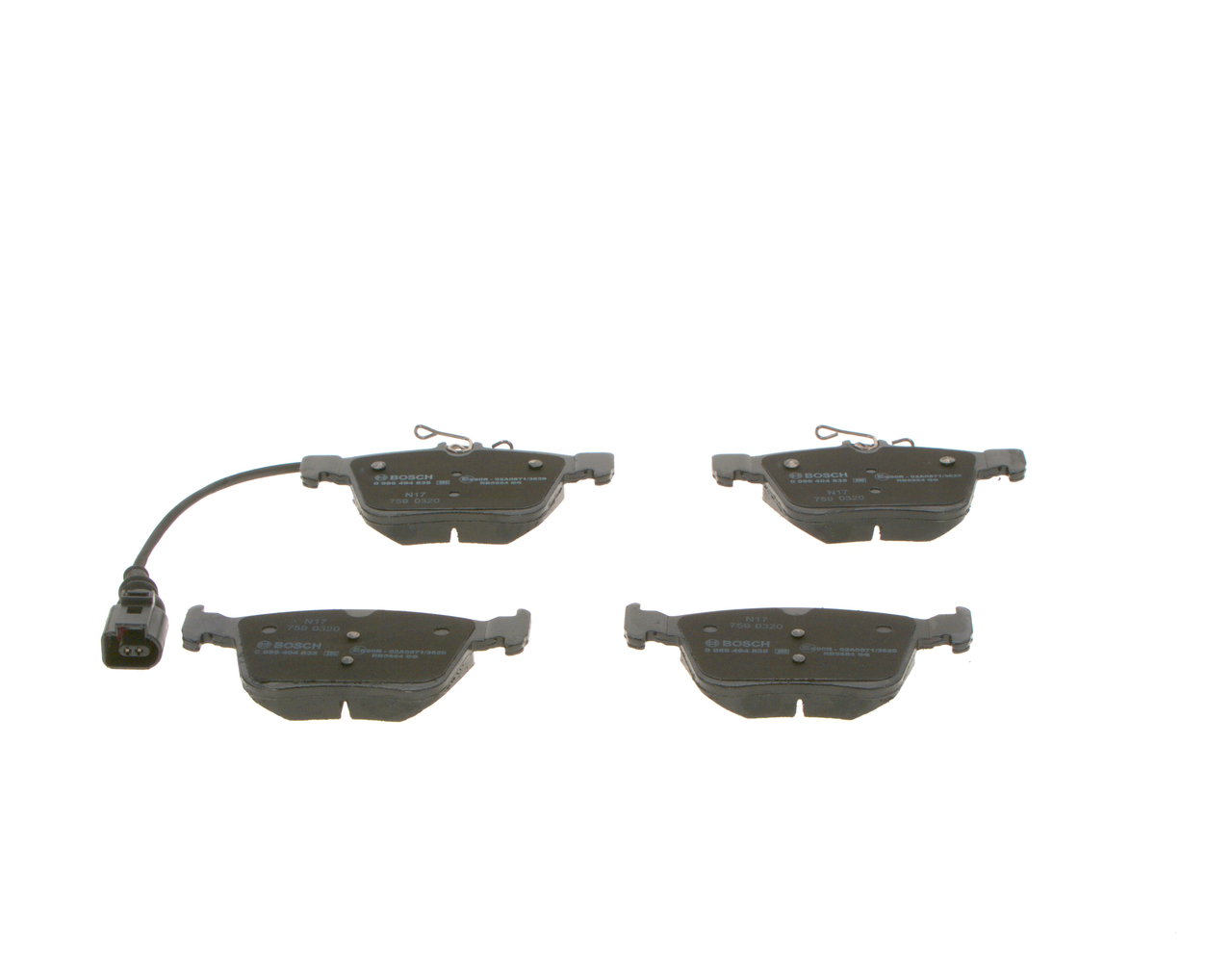 Brake Pad Set, disc brake - 0 986 494 835 BOSCH