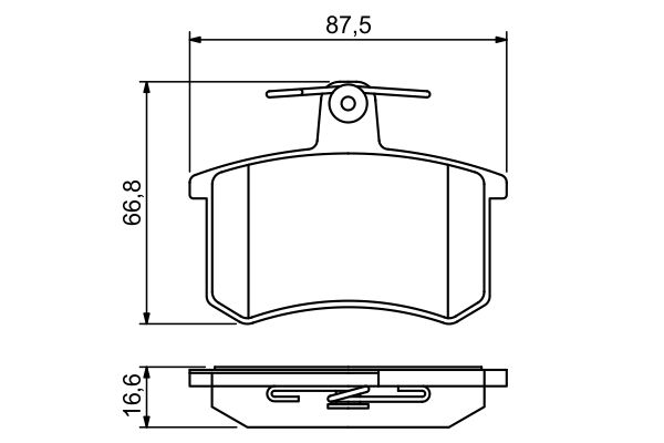 Brake Pad Set, disc brake - 0 986 494 846 BOSCH