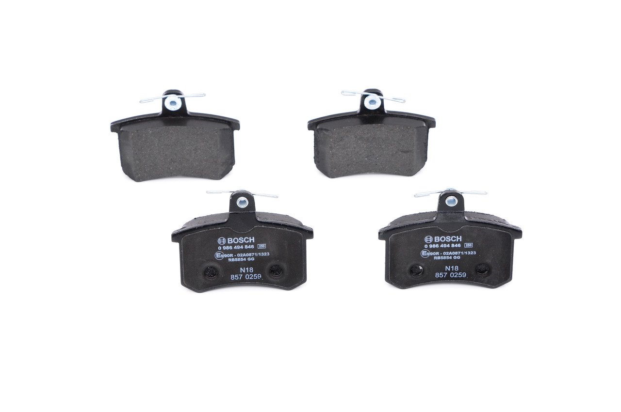 Brake Pad Set, disc brake - 0 986 494 846 BOSCH