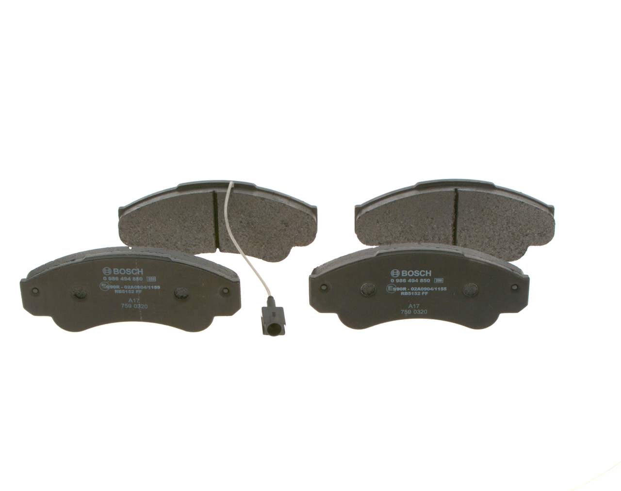 Kit pastiglie freno, Freno a disco - 0 986 494 850 BOSCH