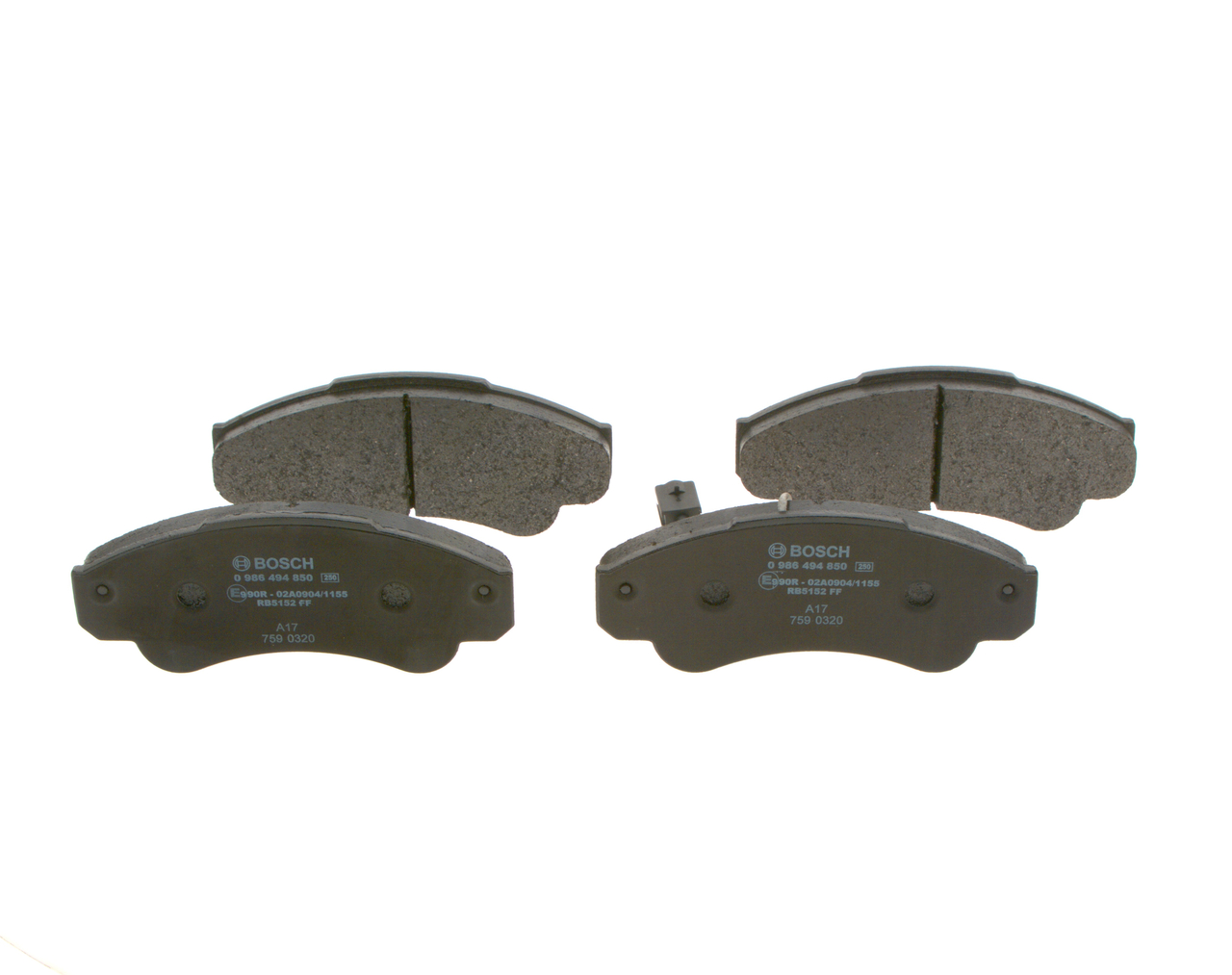 Brake Pad Set, disc brake - 0 986 494 850 BOSCH