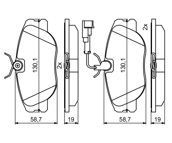 Brake Pad Set, disc brake - 0 986 494 851 BOSCH