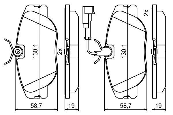 Brake Pad Set, disc brake - 0 986 494 851 BOSCH