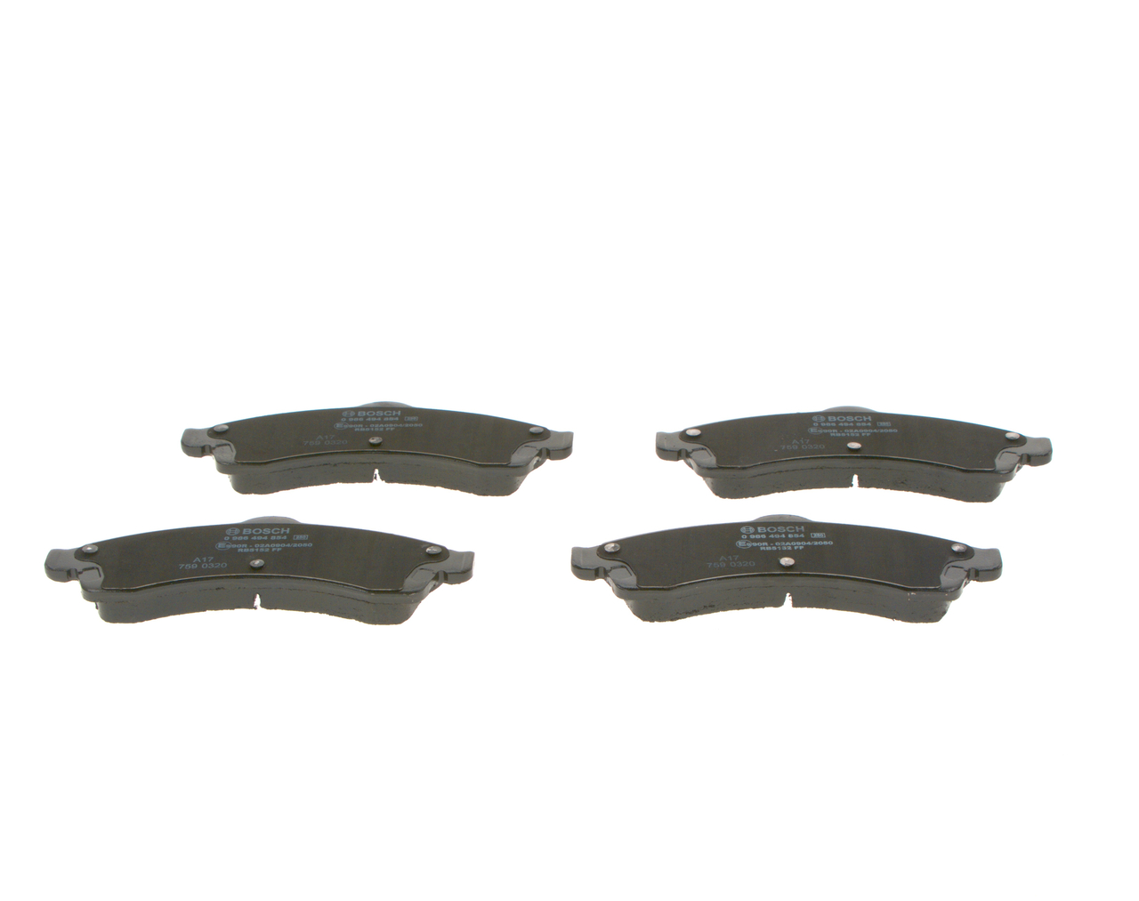 Brake Pad Set, disc brake - 0 986 494 854 BOSCH
