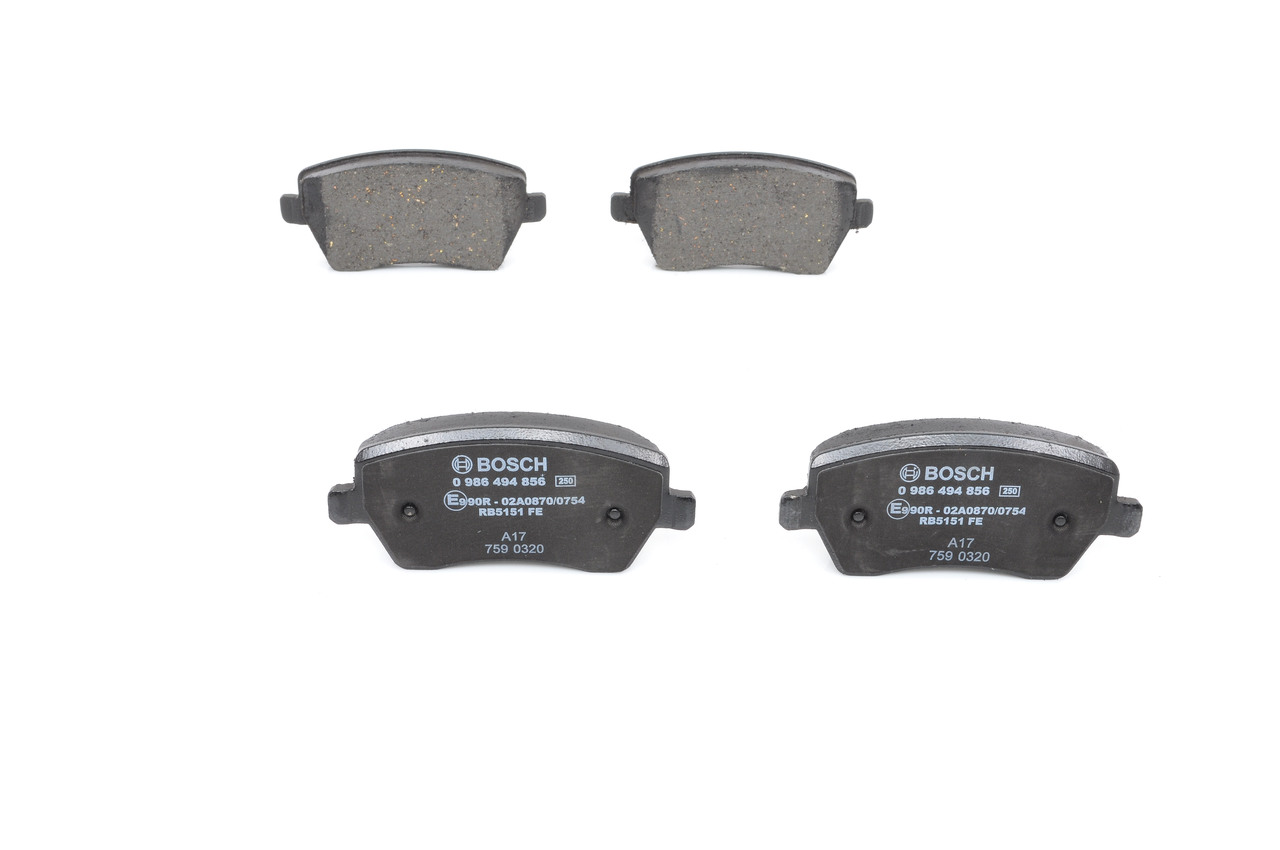 Kit pastiglie freno, Freno a disco - 0 986 494 856 BOSCH
