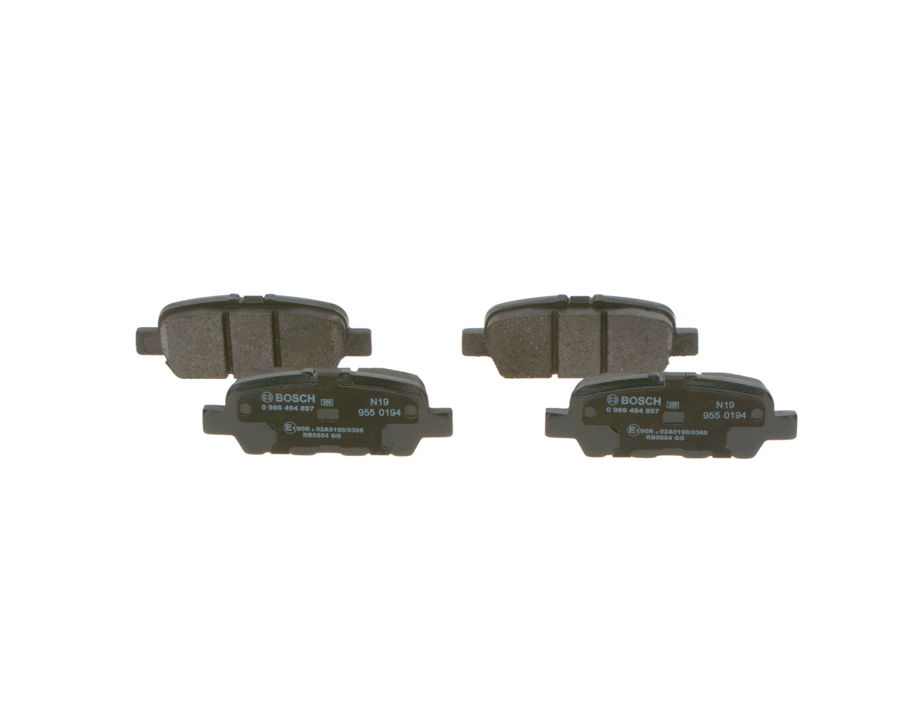 Brake Pad Set, disc brake - 0 986 494 857 BOSCH
