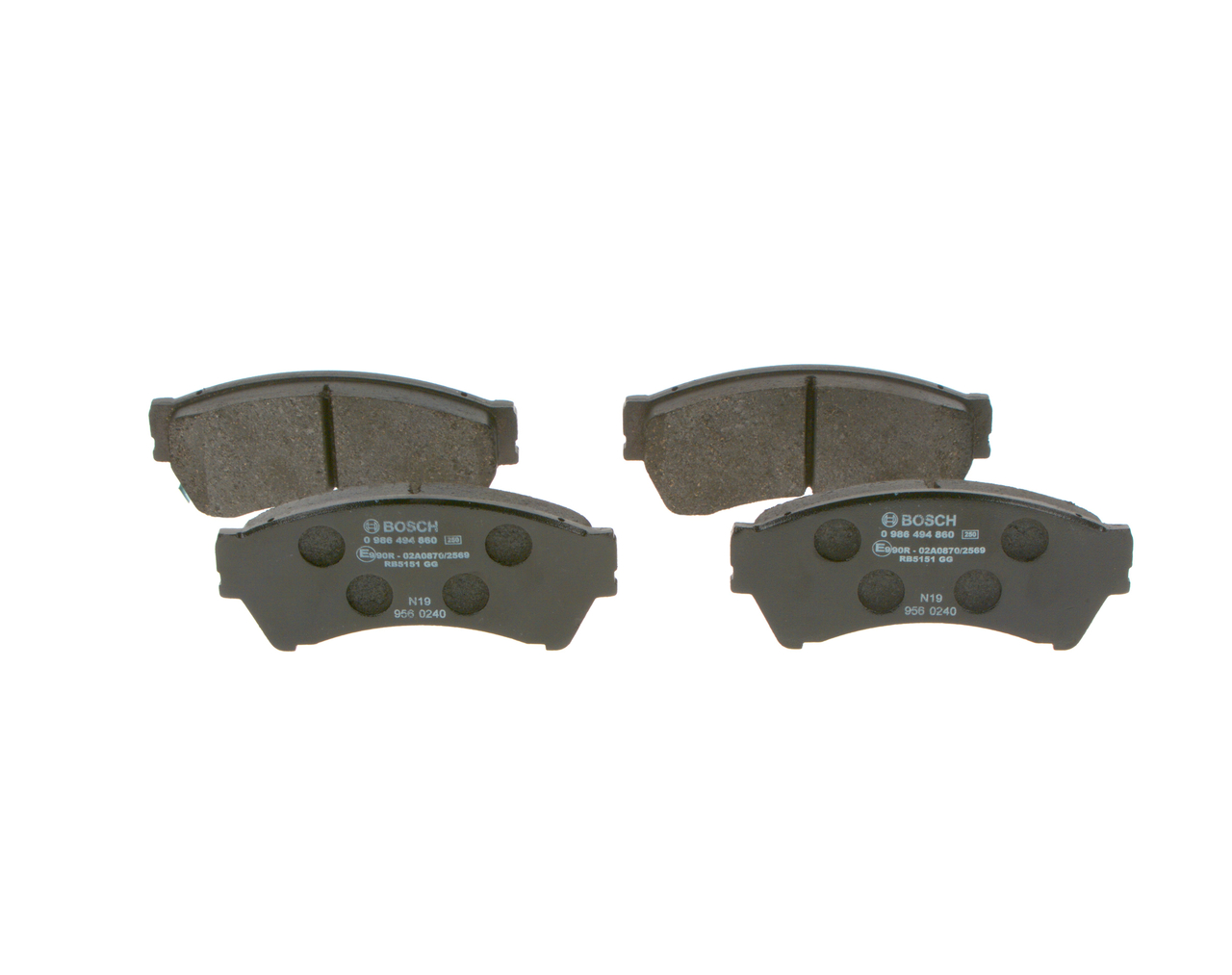 Kit pastiglie freno, Freno a disco - 0 986 494 860 BOSCH