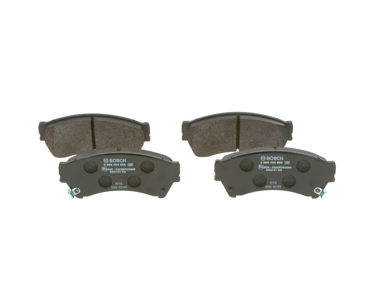 Brake Pad Set, disc brake - 0 986 494 860 BOSCH