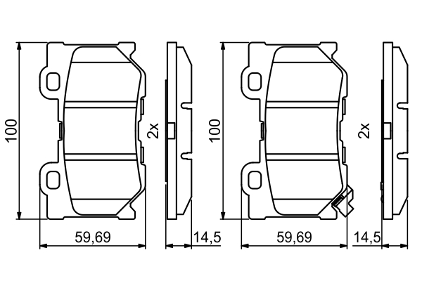 Brake Pad Set, disc brake - 0 986 494 863 BOSCH