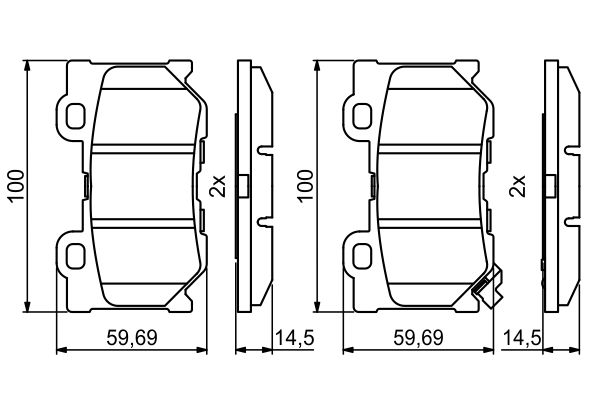 Brake Pad Set, disc brake - 0 986 494 863 BOSCH