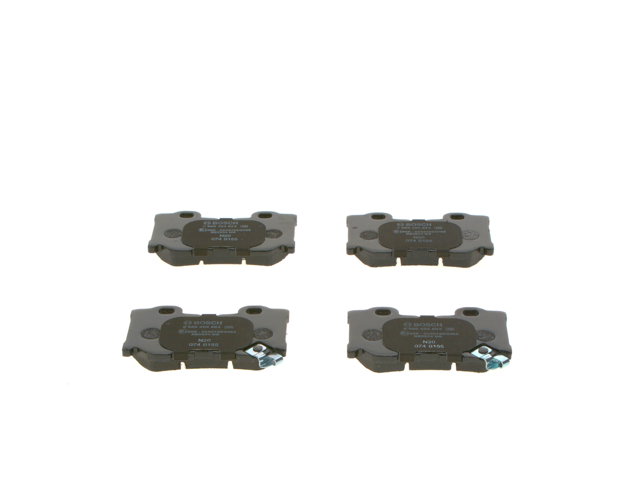 Brake Pad Set, disc brake - 0 986 494 863 BOSCH