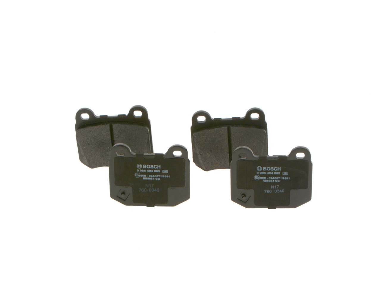 Brake Pad Set, disc brake - 0 986 494 865 BOSCH