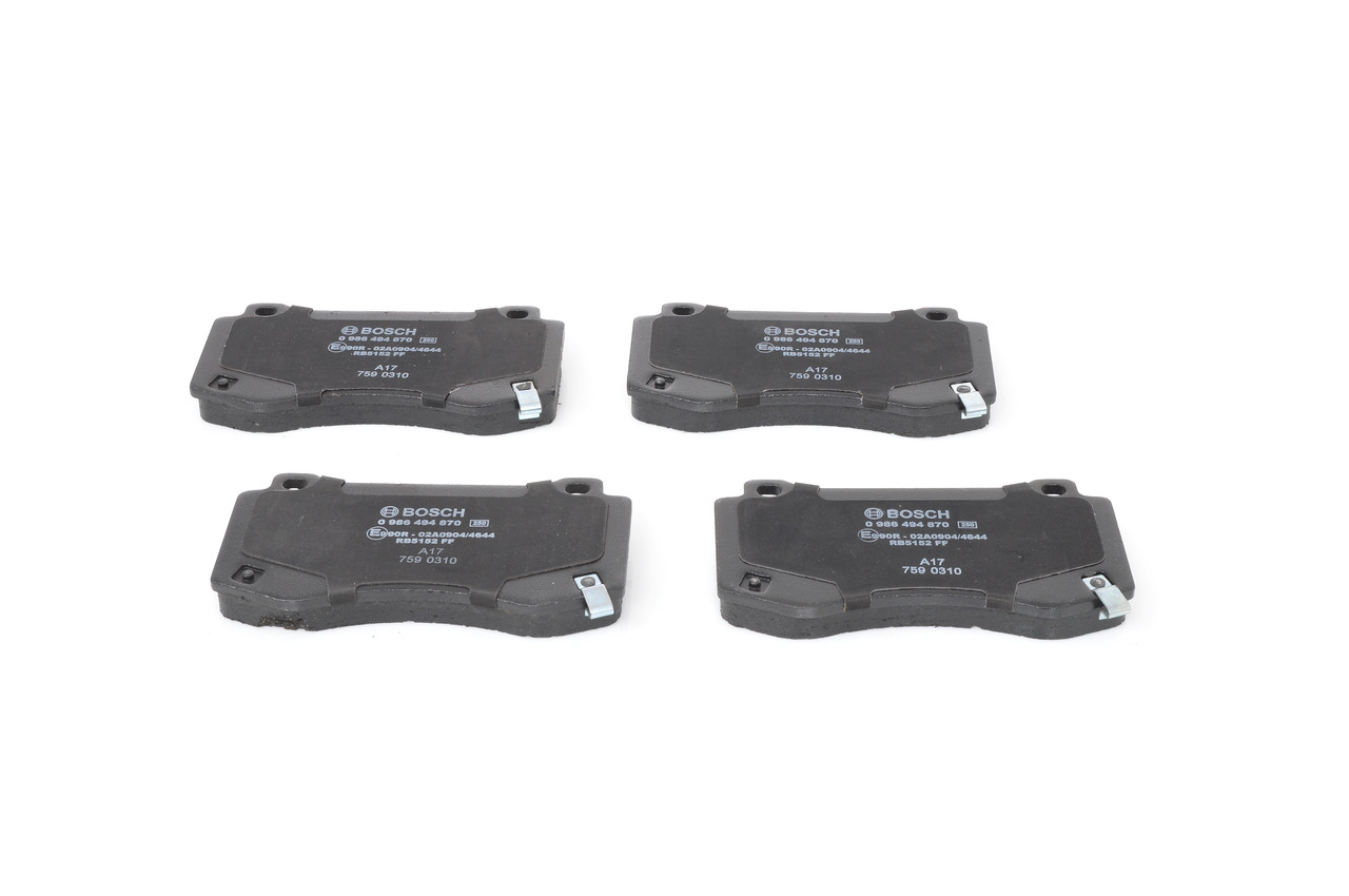 Brake Pad Set, disc brake - 0 986 494 870 BOSCH