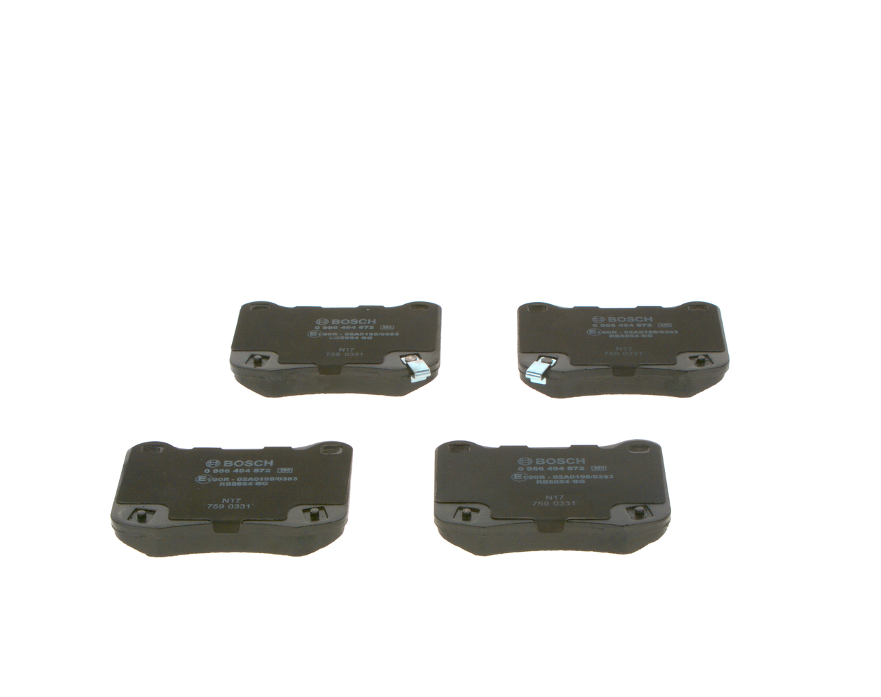 Brake Pad Set, disc brake - 0 986 494 872 BOSCH