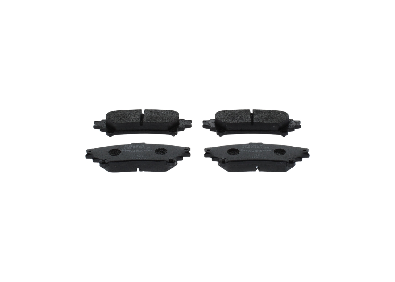 Brake Pad Set, disc brake - 0 986 494 873 BOSCH