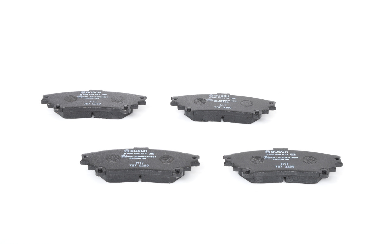 Brake Pad Set, disc brake - 0 986 494 873 BOSCH