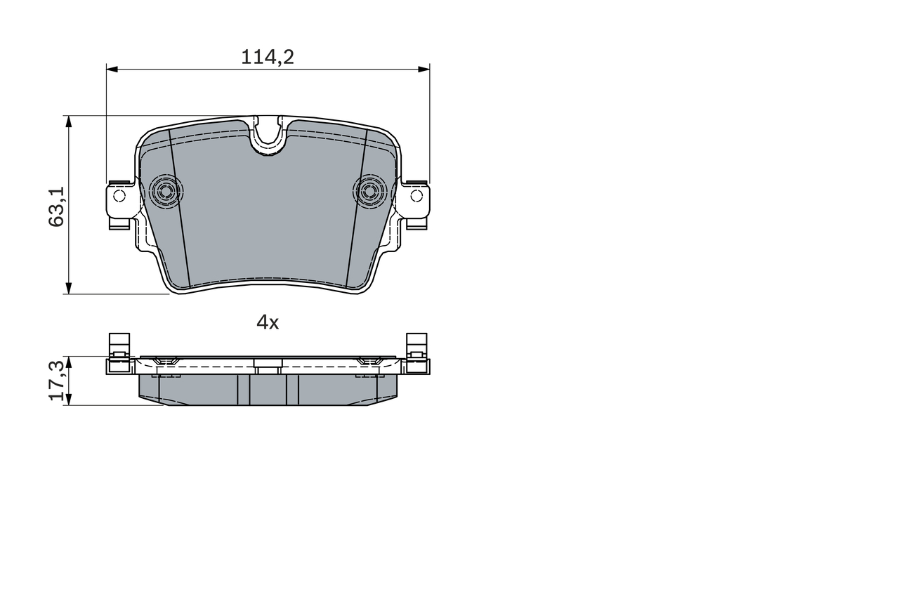 Brake Pad Set, disc brake - 0 986 494 874 BOSCH