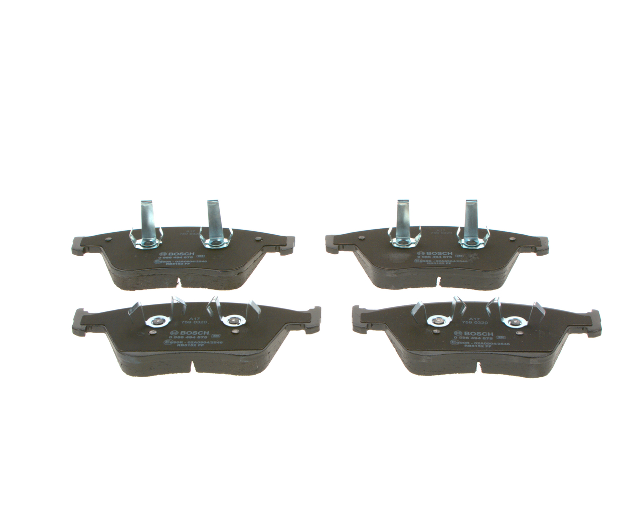 Brake Pad Set, disc brake - 0 986 494 875 BOSCH