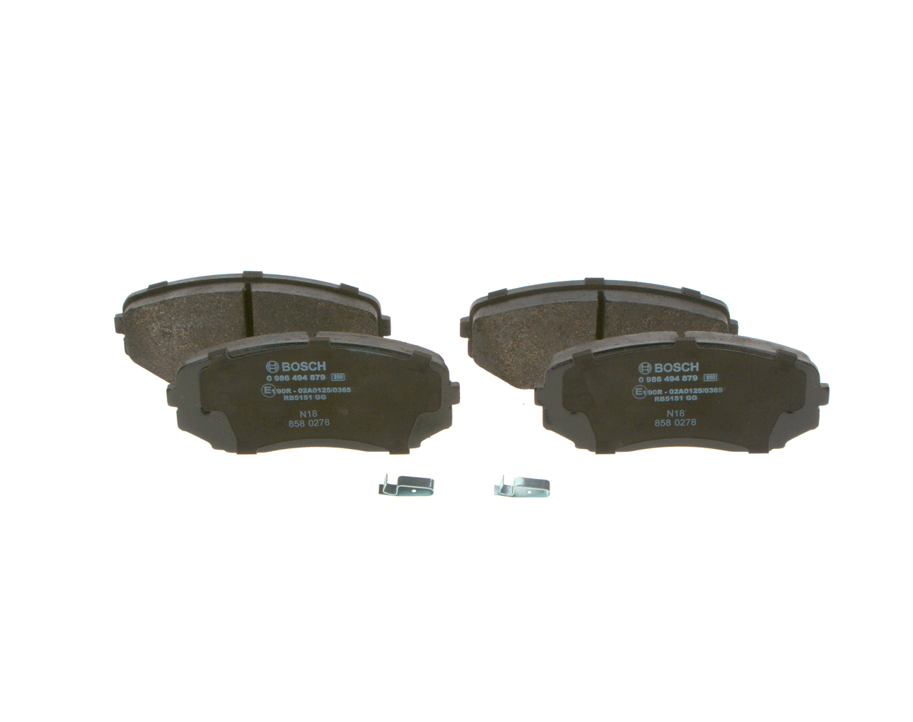 Brake Pad Set, disc brake - 0 986 494 879 BOSCH