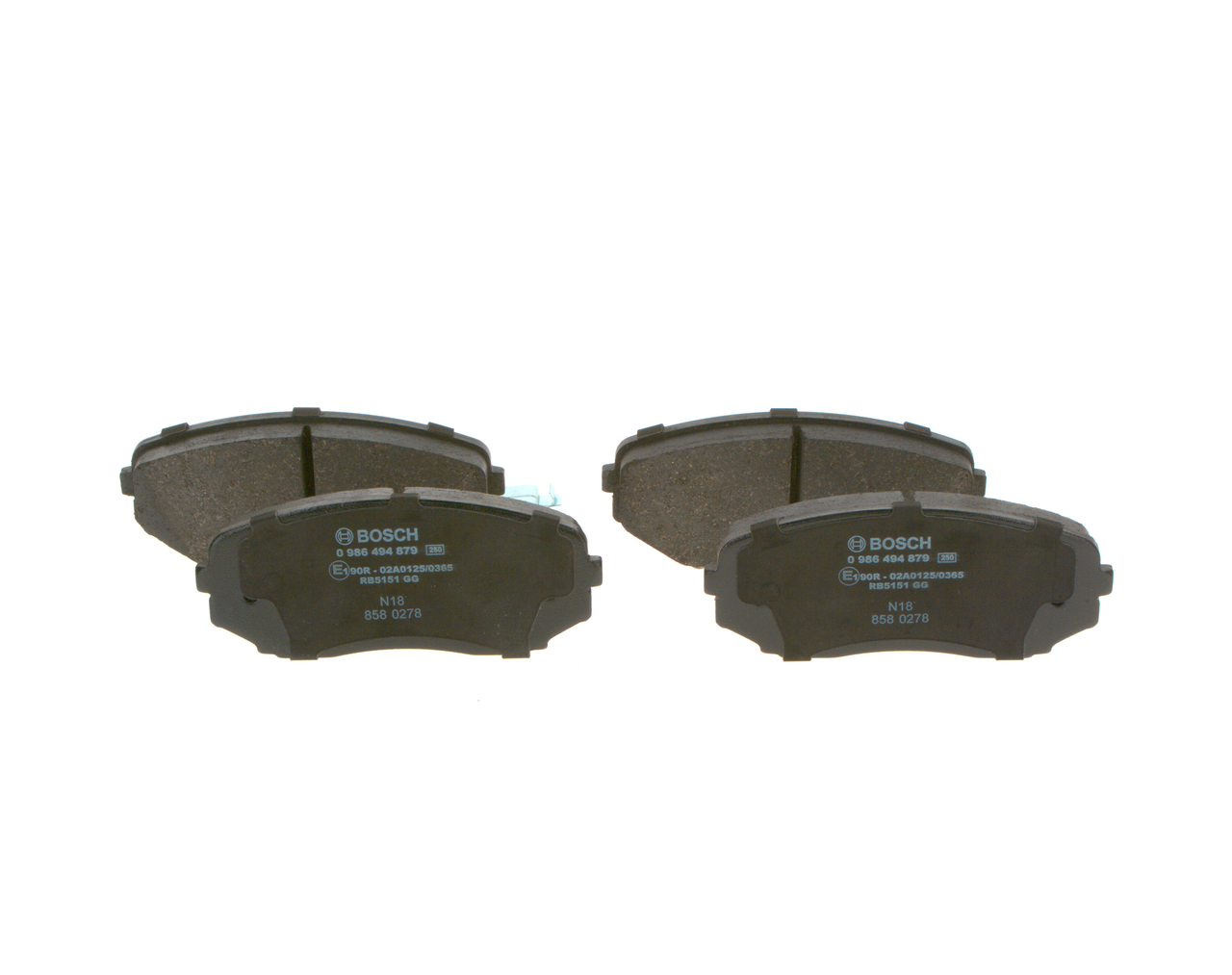 Brake Pad Set, disc brake - 0 986 494 879 BOSCH