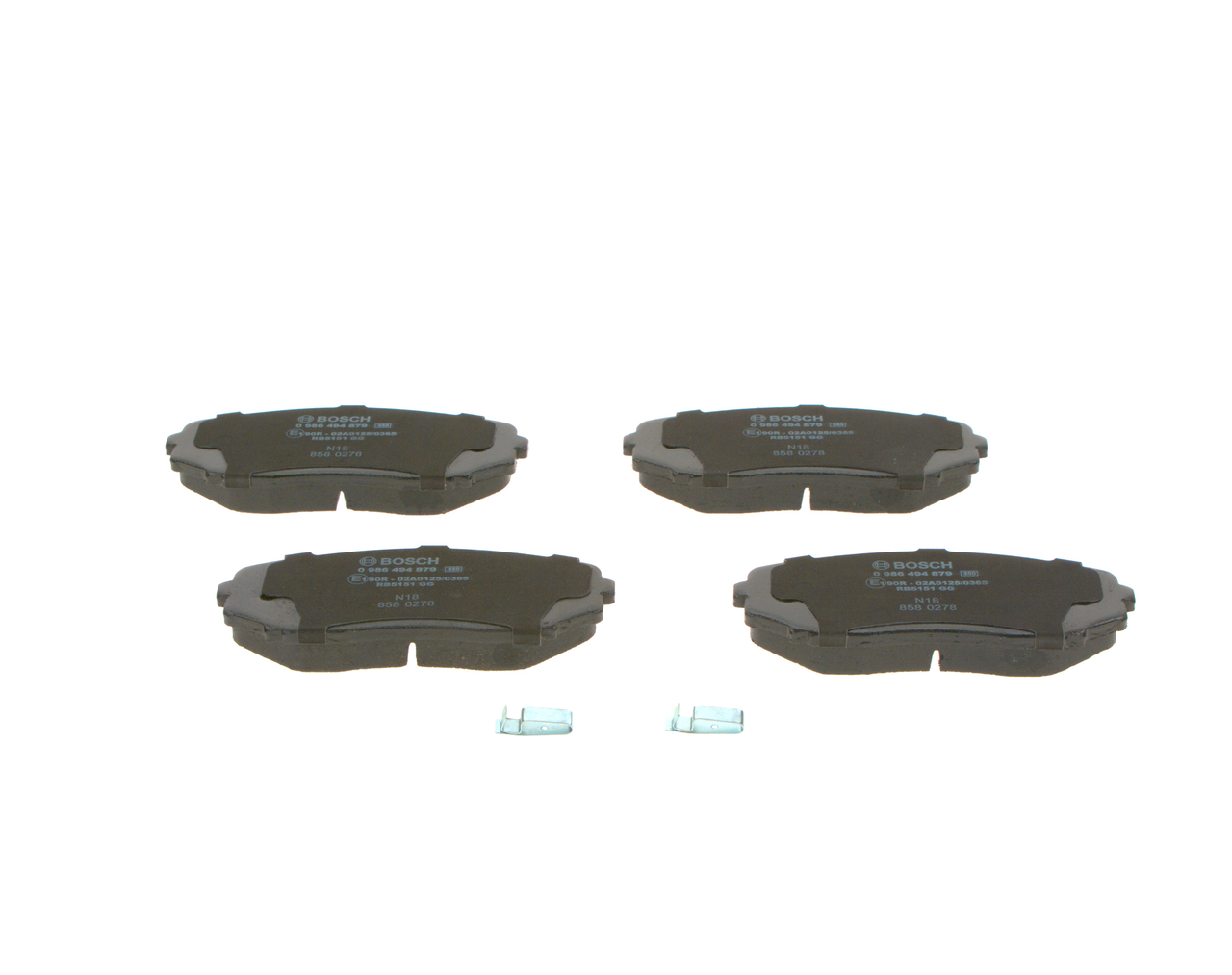 Brake Pad Set, disc brake - 0 986 494 879 BOSCH
