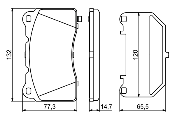 Brake Pad Set, disc brake - 0 986 494 880 BOSCH