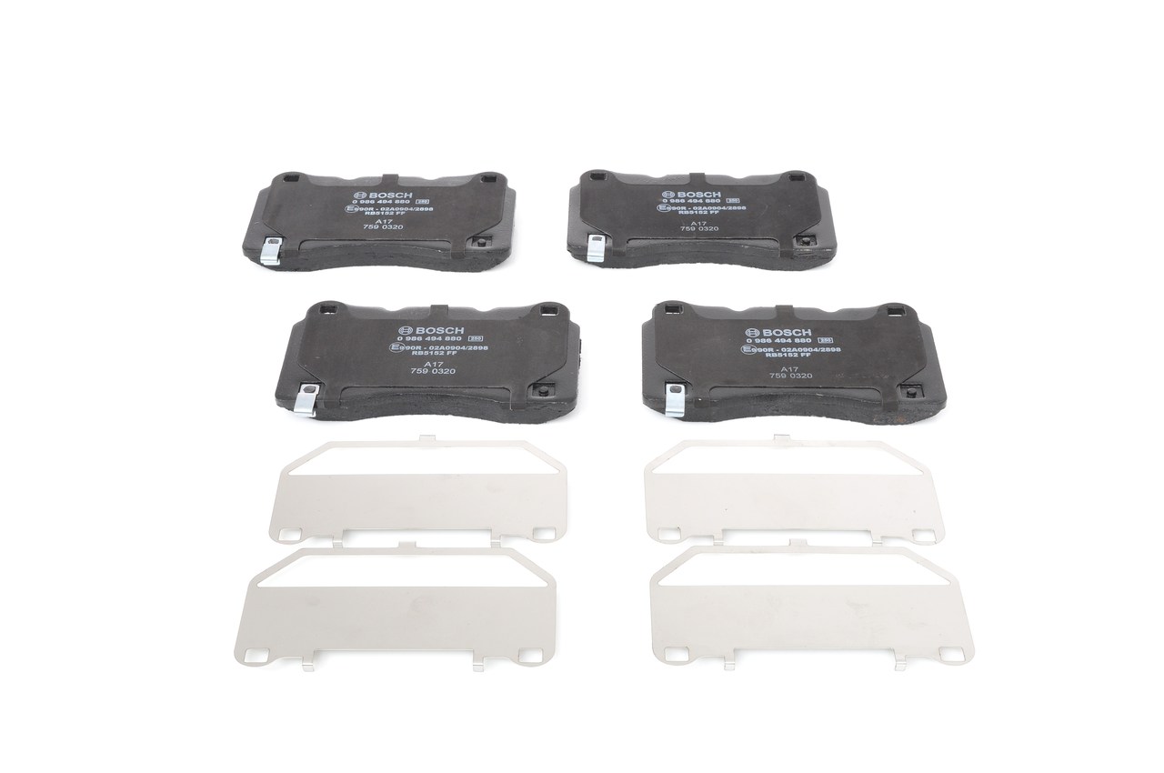 Brake Pad Set, disc brake - 0 986 494 880 BOSCH