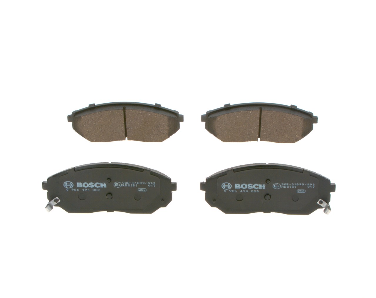 Комплект тормозных колодок, дисковый тормоз - 0 986 494 883 BOSCH
