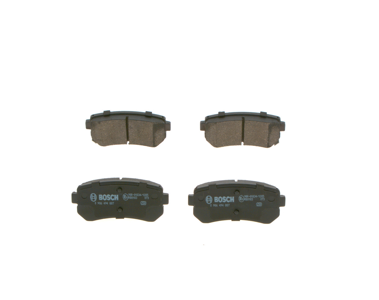 Brake Pad Set, disc brake - 0 986 494 887 BOSCH