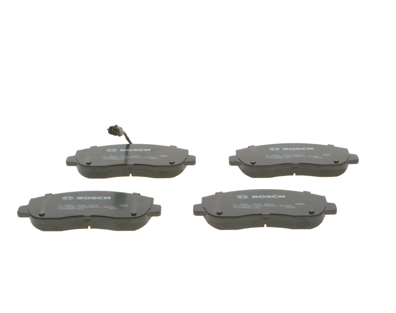 Brake Pad Set, disc brake - 0 986 494 894 BOSCH