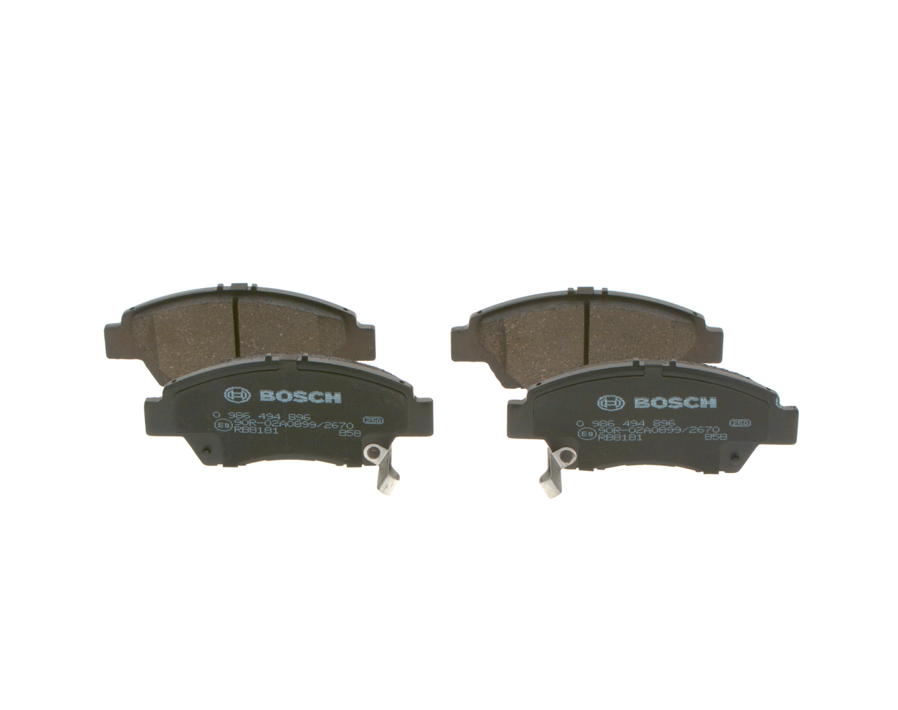 Brake Pad Set, disc brake - 0 986 494 896 BOSCH