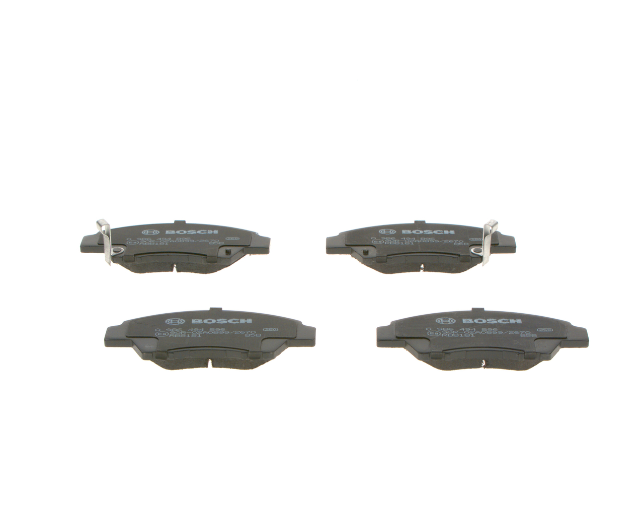 Brake Pad Set, disc brake - 0 986 494 896 BOSCH