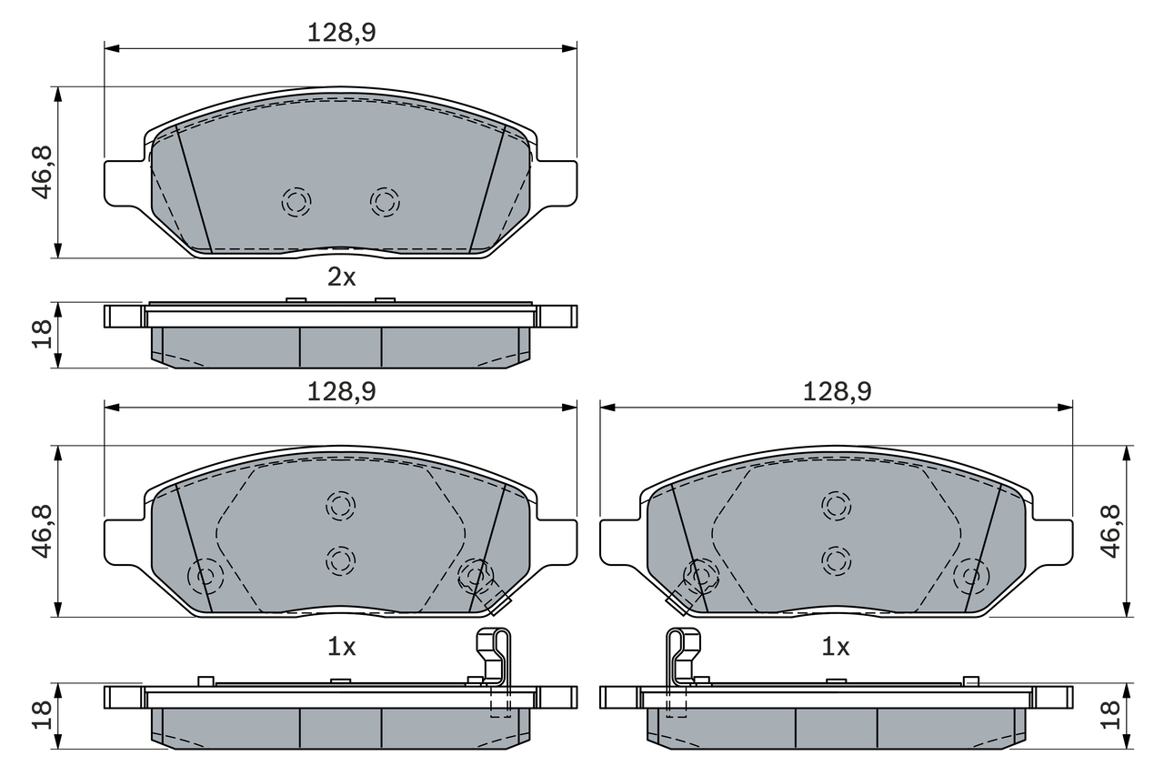 Brake Pad Set, disc brake - 0 986 494 906 BOSCH