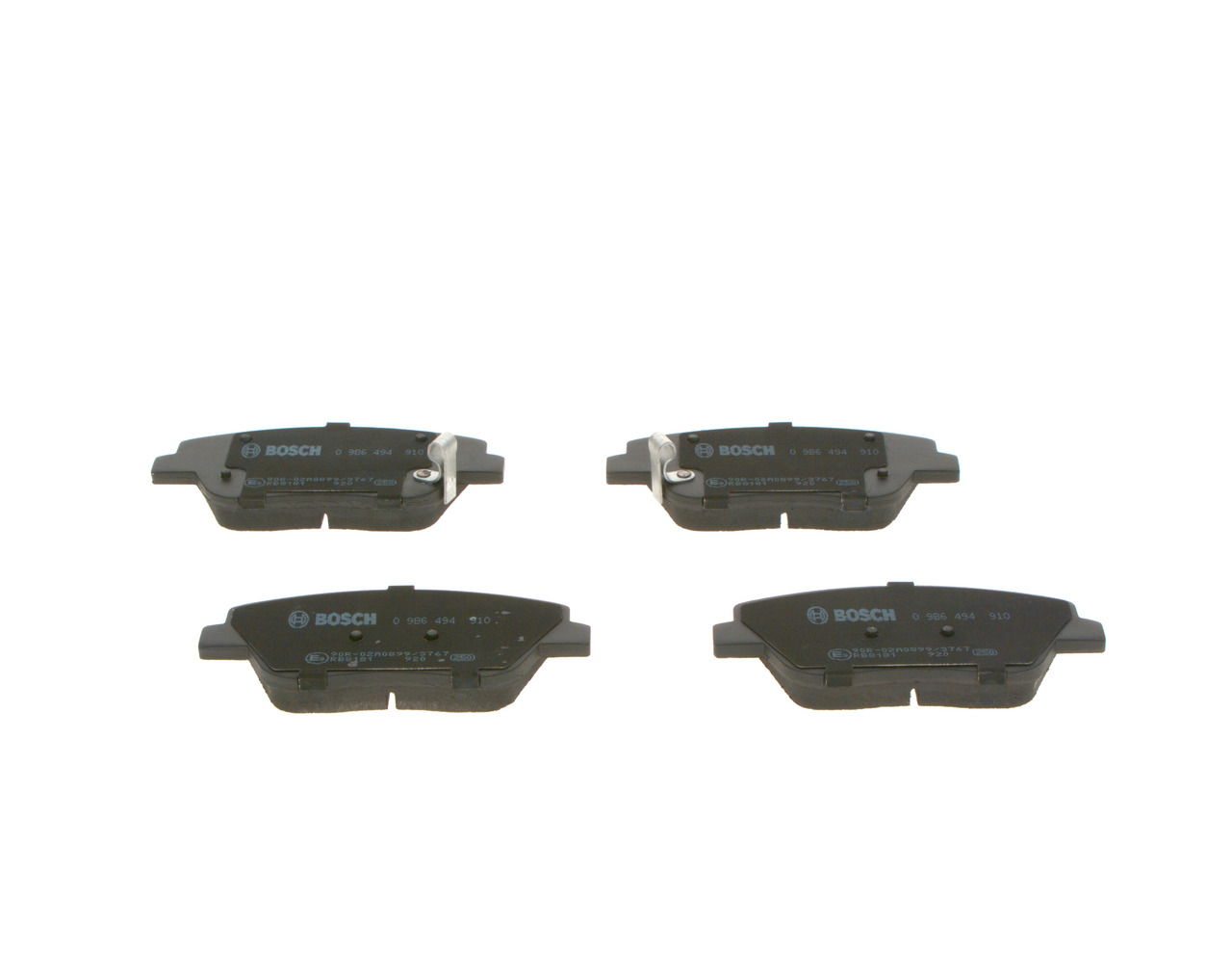 Bremsbelagsatz, Scheibenbremse - 0 986 494 910 BOSCH