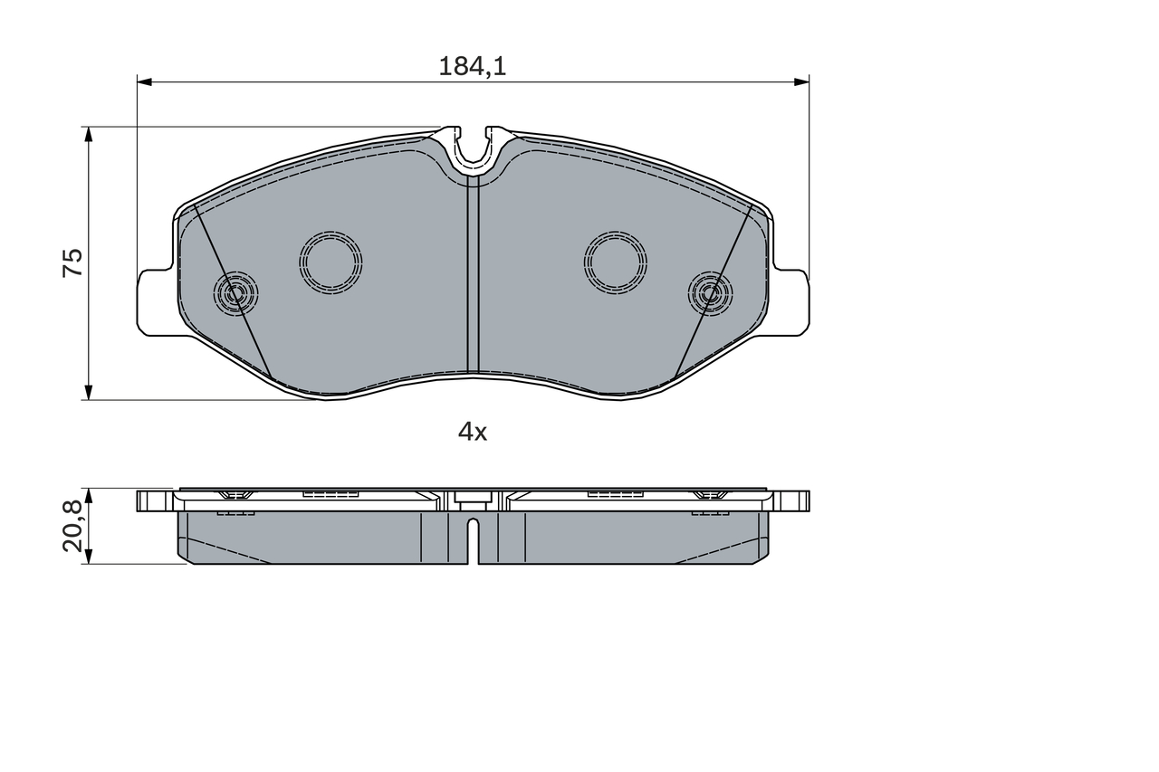 Brake Pad Set, disc brake - 0 986 494 914 BOSCH