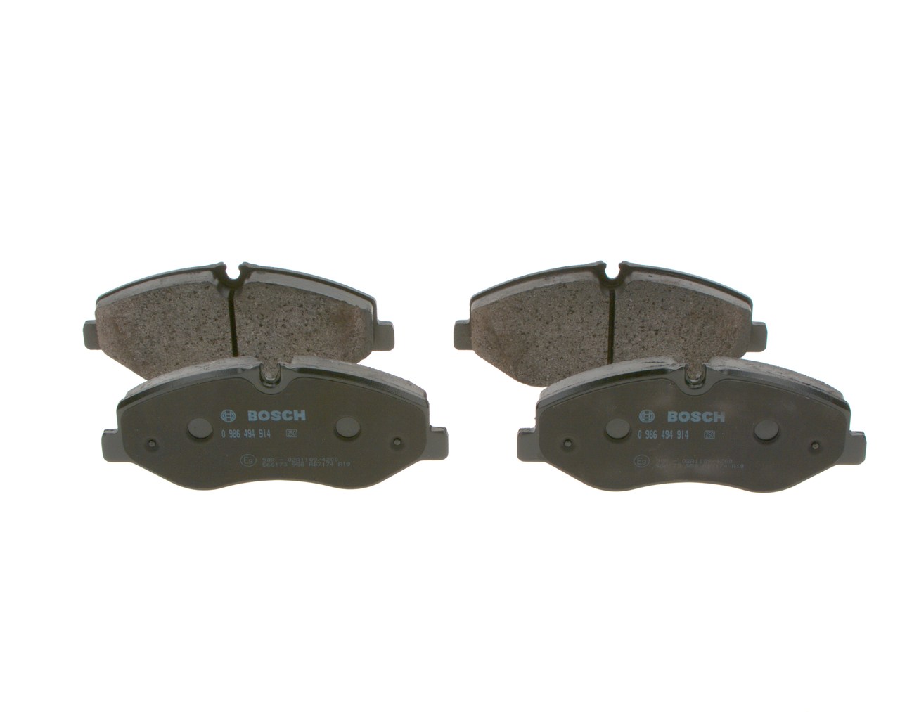 Brake Pad Set, disc brake - 0 986 494 914 BOSCH